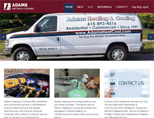 Tablet Screenshot of adamsheatcool.com
